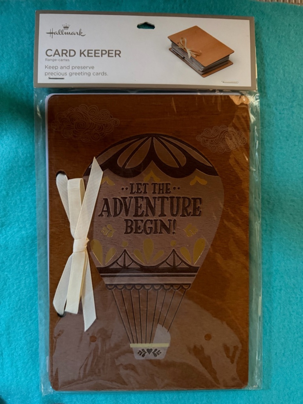 Hallmark Brown Card Keeper with Cream Ribbon